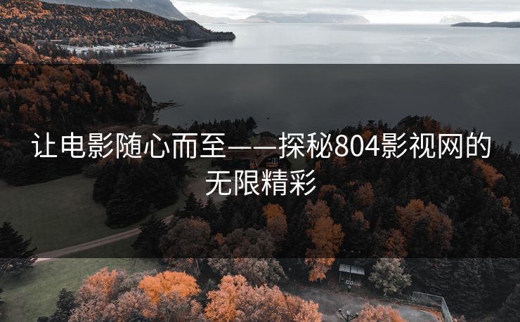 让电影随心而至——探秘804影视网的无限精彩